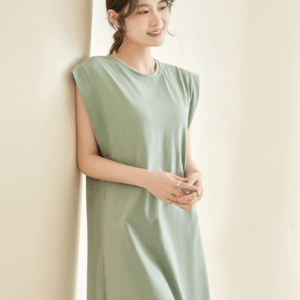 冰瓷棉無袖胸墊裙