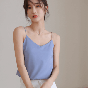 雪紡V領胸墊上衣