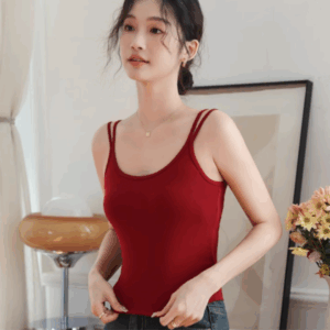 16 莫代爾雙肩帶胸墊背心