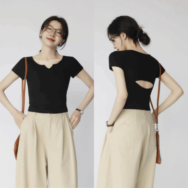 短版設計胸墊上衣