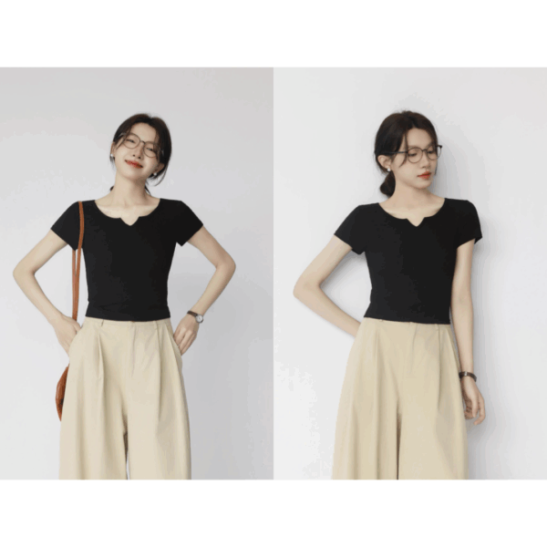 短版設計胸墊上衣