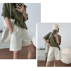 棉麻擴腿休閒短褲