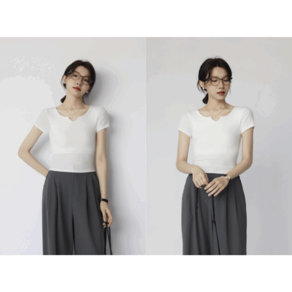 短版設計胸墊上衣