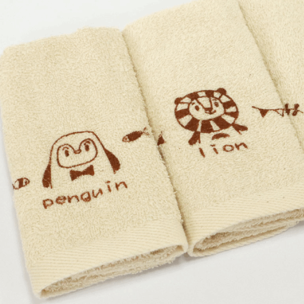 無染動物印花童巾