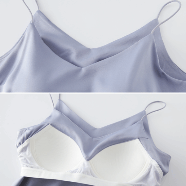 雪紡V領胸墊上衣