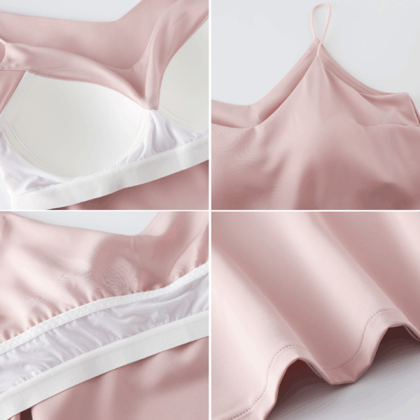 雪紡V領胸墊上衣